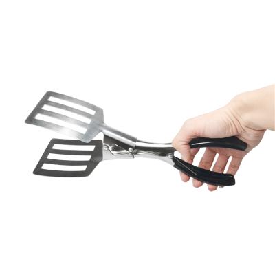 China Viable factory direct stainless steel BBQ scissors tongs kitchen catering fine tongs for sale