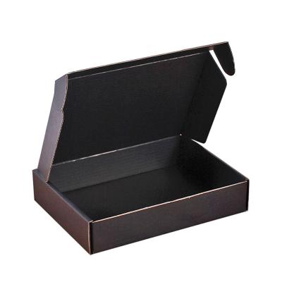 China Recycled Materials Custom Size Tuck Top Black Mailer Boxes for sale