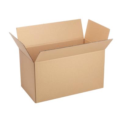 China Recycled Materials Logo Printed Kraft Paper Custom Double Wall Corrugated Box for sale