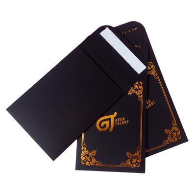 China Custom Gift Envelope Logo Printed Paper Envelopes, Gift Envelopes, Black Envelopes for sale