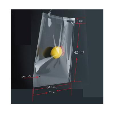 China 32 x 42cm recyclable bopp plastic bags clear in stock, self adhesive sealing flap for sale