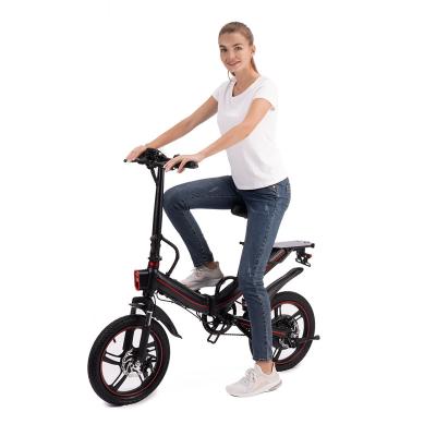 China European Stock 16inch City Bike 500w Portable Electric Folding Electric Bicycle Aluminum Alloy Warehouse Electric Bike for sale