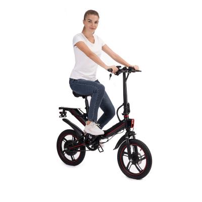 China Warehouse aluminum alloy stock e bike 12inch 14inch 16inch 500w folding electric bicycle European portable bicycle for sale