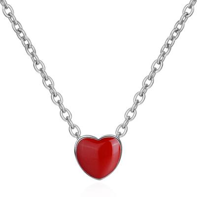 China 2020 new Korea style love heart necklace female literary red temperament clavicle lovers short chain for sale