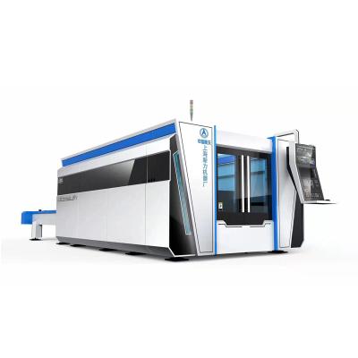 China Full Closed Fiber Laser Cutting Machine Water Cooled High Accuracy O2 Laser Cutting Machine 2000W-4000W for sale