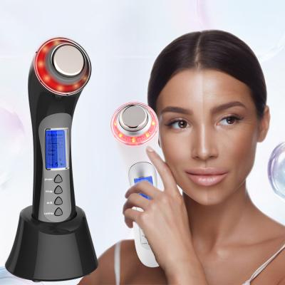 China Wrinkle Remover Ultrasonic Skin Scrubber Led Light Therapy Device With High Quality Beauty Equipment Health Face Ultrasonic Massager for sale