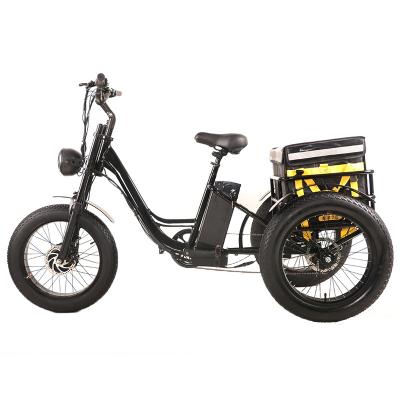 China 20/24 inch aluminum alloy fat tire mountain electric tricycle ebike 500w 800W bafang wholesale brushless motor for sale