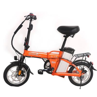 China Cost-effective super lightweight 14 inch aluminum alloy lithium battery folding electric bicycle for sale