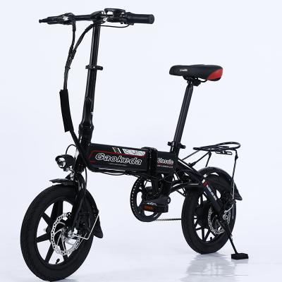 China Aluminum Alloy 14 Inch Mini Lithium Battery Super Light Folding Electric Bicycle for sale