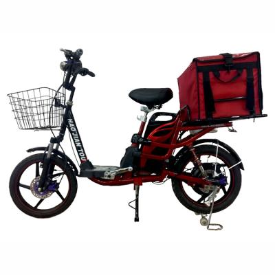 China 2021 high carbon steel new style 18 inch city green energy pizza box fast food delivery electric bicycle for sale