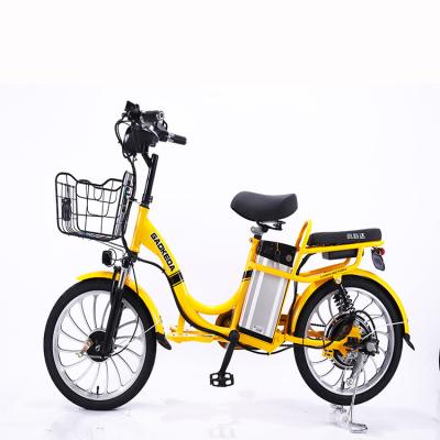 China 20inch 350w box bag fast food delivery carbon fiber city green power electric pizza bicycle with big rear box for sale