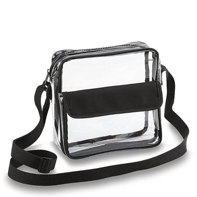 China Women Clear PVC Cross - Body Bag Fashion Women Clear PVC Cross - Body Bag Transparent Messenger Cosmetic Bags for sale