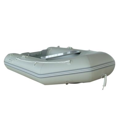 China Warter Sports Small 2.3m Tender Foldable Aluminum Floor Inflatable Rowing Boat With Heat Welded PVC Seam for sale