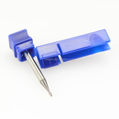 China Tungsten Cobalt Alloy CGS R0.75X4X50L for 55HRC Tungsten Carbide Ball Nose End Mill Steel Cutter for sale