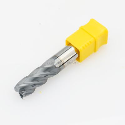 China Solid Carbide 12R1.5X12X75L Corner Radius End Mills For 60HRC Steel for sale