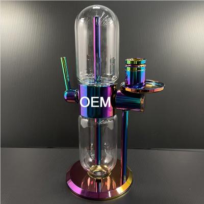 China Rotate 360Â° Factory custom gravity-hookah perfected Shisha Complete Set 5 Hookah parts Gravity pipe Rotating Glass 360 Gravity Hookah for sale