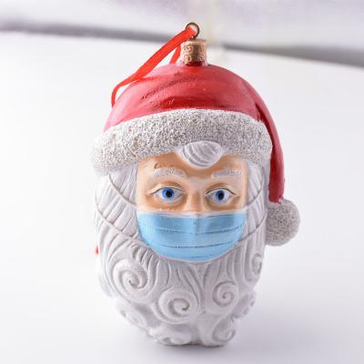 China Resin Christmas 2021 New Products Christmas Tree Three-Dimensional Snowman Pendant Santa Hanging Pendant for sale