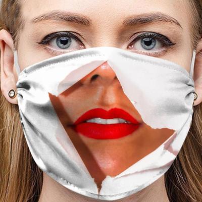 China Sports Mask Mustache Beard Face Cover Washable Reusable Custom Printed Comfortable Halloween Mask Cloth Mask Reusable Cotton for sale