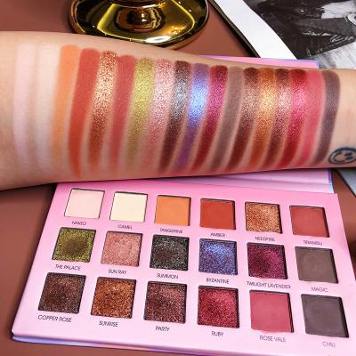 China Waterproof Custom Logo Private Label Beauty Creations Make Up Palettes Eyeshadow Glitter for sale