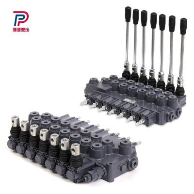 China Compact structure 11GPM 7 Handle Control with Remote Hydraulic Monoblock Control Valves for sale