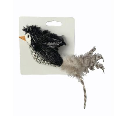 China Viable Interactive Loose Fluffy Realistic Sleeping Bird Puzzle Cat Breathing Toys for sale