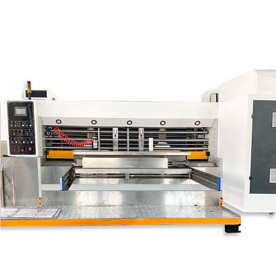 中国 Corrugated Cardboard Flexo Printing Slotter Machine Horizontal Automatic Cardboard Packing Box Printing Machine 販売のため