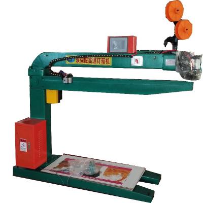 China Semi Automatic Commodity Cardboard Box Wire Stitching Machine For Corrugated Cardboard Box for sale