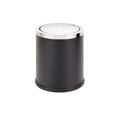 China Hot Selling Stainless Steel Cover Trash Can Multicolor Round Style Household Rolling Open Top Modern Garbage Bin Viable for sale