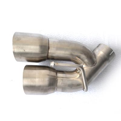 China Cheap Price Stainless / Titanium Alloy Muffler Pipe Exhaust Double Tip for sale