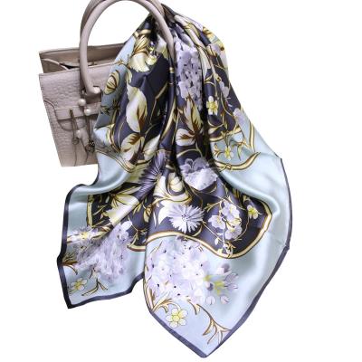 China Luxury pure organic silk muslim style square spring silk shawls for ladies for sale