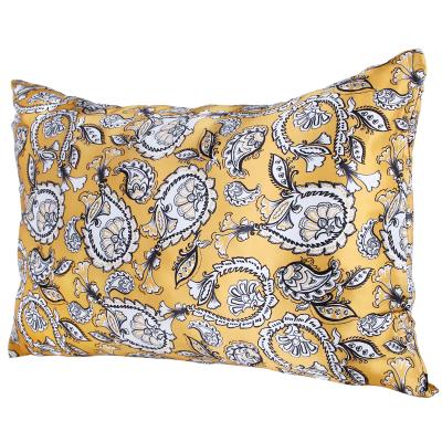 China 19 22 25 mm 100% organic anti-static mulberry silk pillowcase printing pillow case with zipper for sale