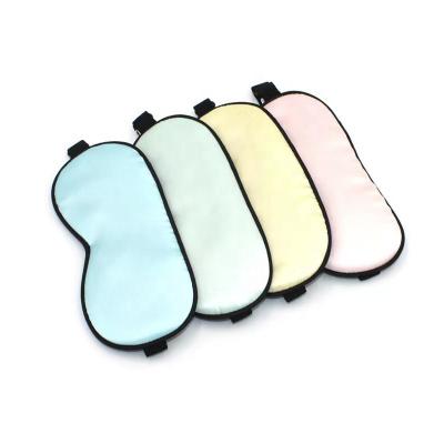 China Natural Silk Handcrafted Patches Light Shade Kids Contrast Piping Sleep Blindfold For Babies for sale