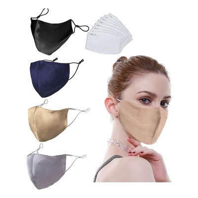 China 100% silk facemask cool and breathable dustproof on the other wholesale fashion silk facemask for sale