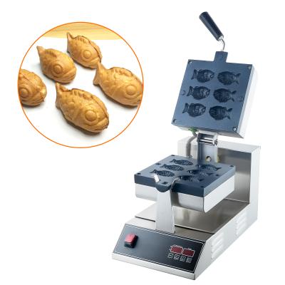 China Adjustable Thermostat Rotating Commercial Electric Fish-Shape Bubble Waffle Making Machine Hong Kong Belgian Egg Waffle Maker with Variable Plates for sale