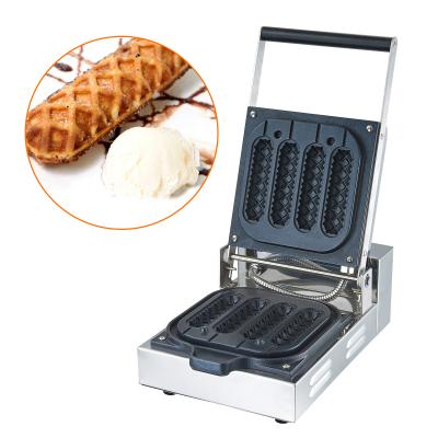 China Adjustable Commercial Kitchen Equipment Non-Stick Manual French Waffle Hot Dog Thermostat Thermostat Bun Sausage Machine for sale