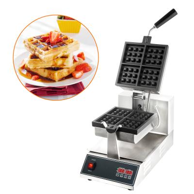 China Adjustable Thermostat Turning Commercial 110V/220V Donut Maker Belgian Waffle Maker Square Waffle Maker Baker Waffle Making Machine for sale