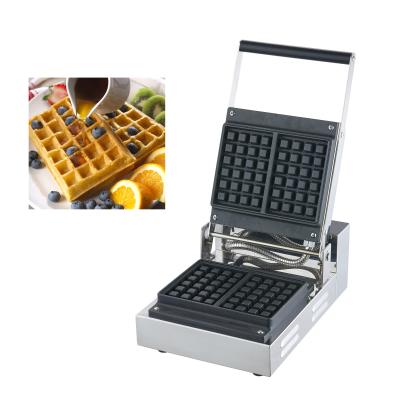 China Thermostat Adjustable Lowest Price Commercial Nonstick Slices 2 Adjust Baker Mini Waffle Maker Fully Automatic Egg Waffle Machine for sale