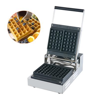 China Adjustable Thermostat Commercial Nonstick Slices 2 Adjust Mini Waffle Makers Fully Automatic Waffle Maker Machine for sale