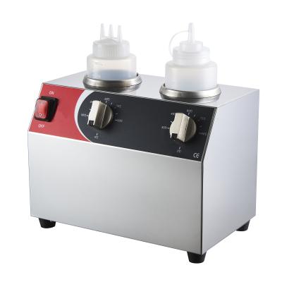 China Restaurant Electric 3 Bottle Soy Sauce Bottle Warmer Hot Chocolate Triple Cheese Heating Machine Dispenser for sale