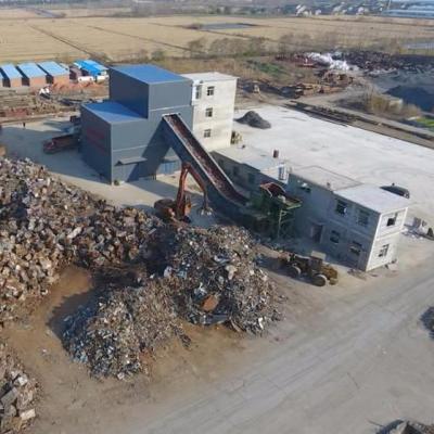 China Factory waste small particle scrap steel shredder production line for sale