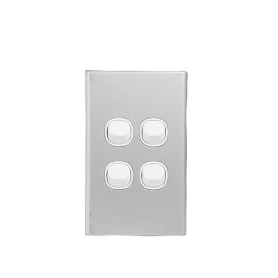 China PC Australia SAA 4 Strip Silver Approved Lamp Switch for sale