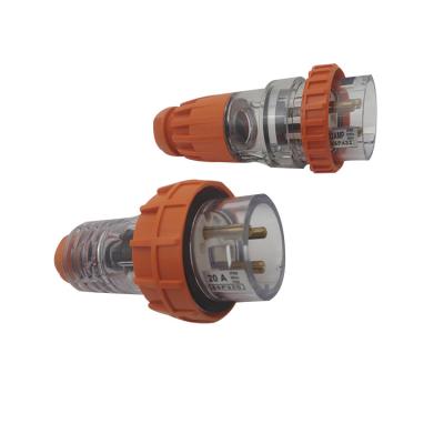 China Residential / General Purpose Electrical Angled Industrial Plug & SAA 4 Pin 32Amp Socket for sale