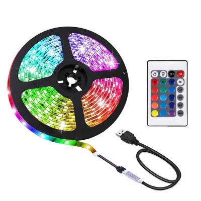 China warehouse usb led strip 5v rgb 5050 tv background backlight lights color changing waterproof computer led strips 1m 2m 5m remote control for sale