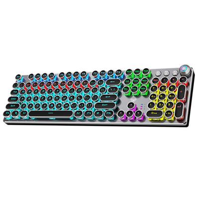 China For Home Office Waterproof 104Keys Keyboard RGB Backlight Wired Cyan Mechanical Multimedia Button Axis Gaming Keyboard for sale