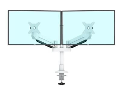 China Ameely Aluminum Alloy Dual LCD Monitor Stand With Shock Absorber Exhibitor Monitor Soporte Arm for sale