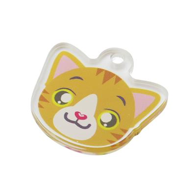 China Customized Vouchers Selling Customized Printed Acrylic Pet Air Tag Collar Pet ID Cartoon Cat ID Tag Cusotm Dog Tags for sale