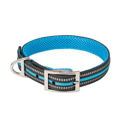 China Custom Thoughtful Reflective Nylon Padded Pet Collar Metal Buckle Leash Dog Collar Pet Collar Custom for sale