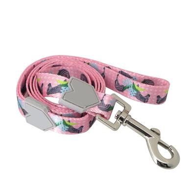 China Personalized Luxury Dog Collar and Leash Set Sublimation Tranining Pet Comfortable Dog Leash for sale