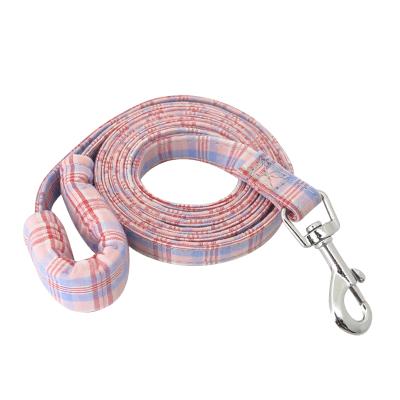 China High Quality Easy Control Cotton Fabric Dog Collars And Personalized Breathable Dog Leash Rope Leash for sale