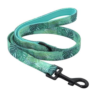 China OEM Padded Sublimation Dog Leash Polyester Training Dog Lead For Dogs And Cats for sale